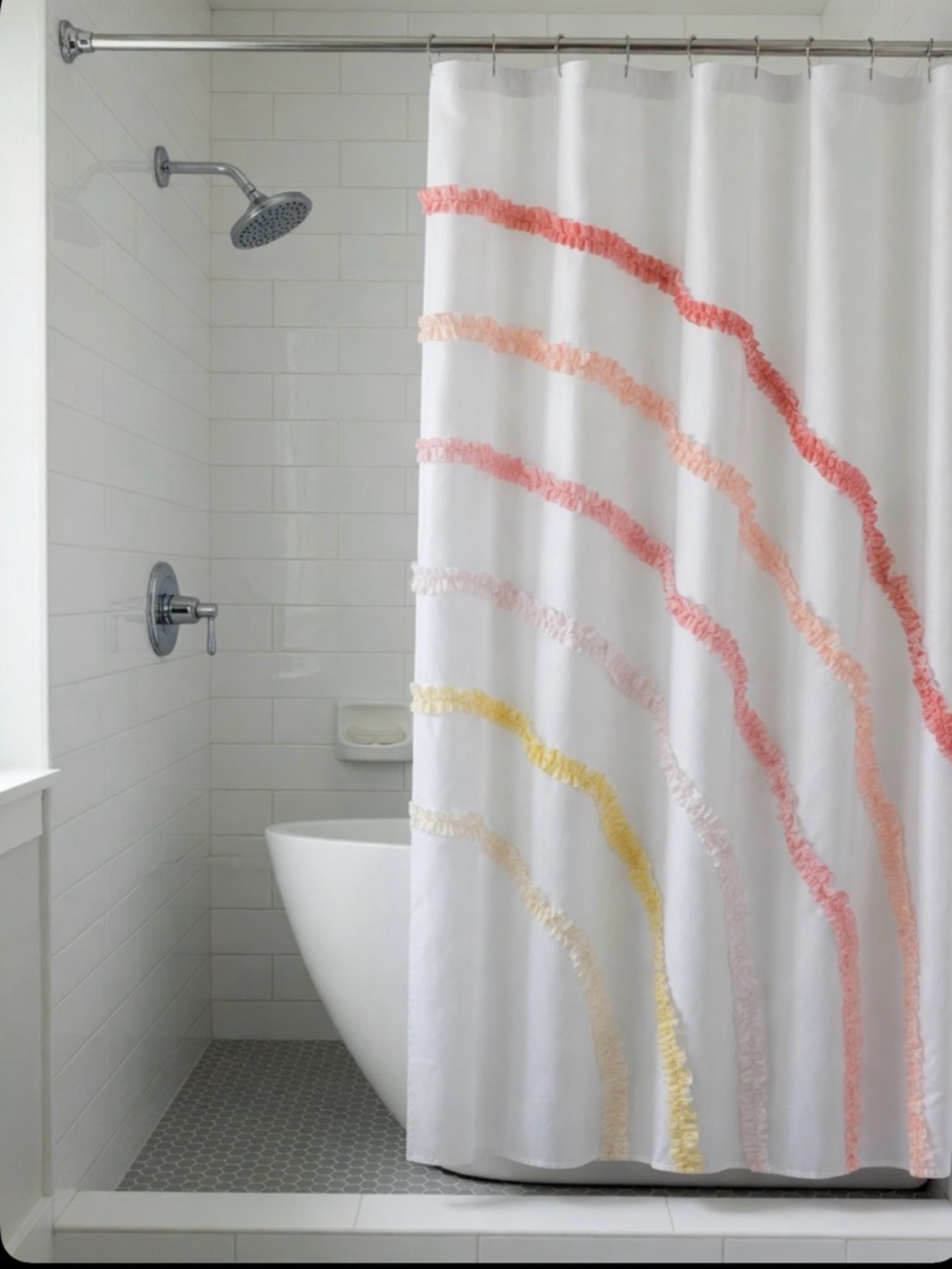 Under the stars juniper appliqué shower curtain